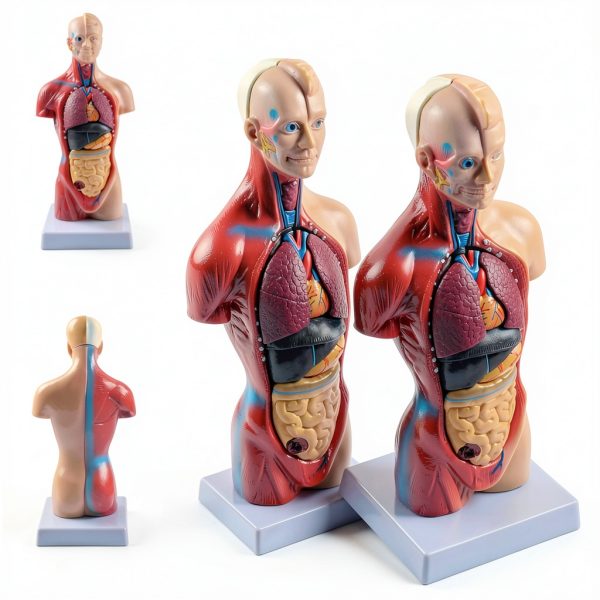 Human Torso Model 10.5 Inch 15‑Part Anatomical Set by breesky Red-2