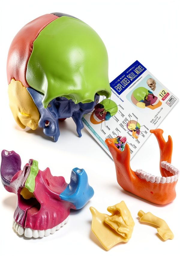 Anatomy Exploded Skull Model NEW HORIZON Large Colorful 15‑Piece-4