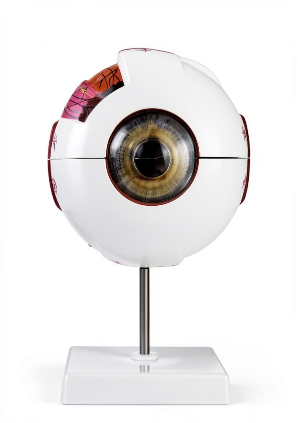 Eye Anatomical Model QWORK PVC 6X Magnification Educational Tool-0