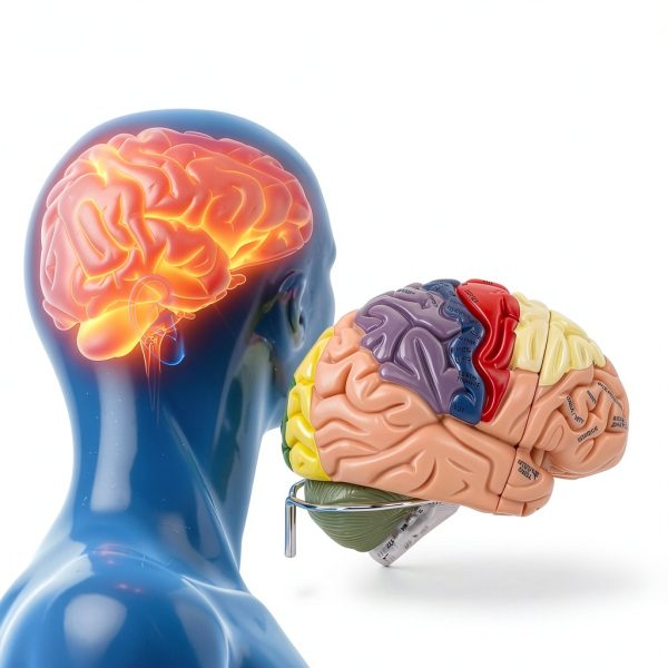 Human Brain Model AnatomyPro with Color‑coded Areas-2