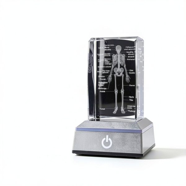 Philosophers Arts and Crafts K9 Crystal Human Skeleton Model Desk-2