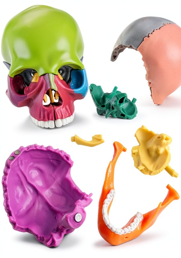 Anatomy Exploded Skull Model NEW HORIZON Large Colorful 15‑Piece-5