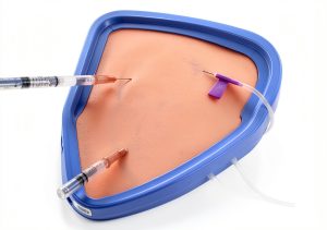 Omana Injection Training Pad Soft Silicone Model with Dual Syringes-0