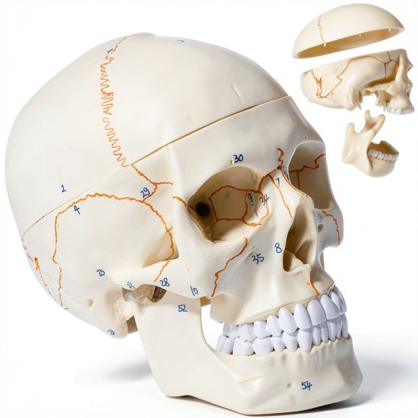 LANDIE Anatomical Skull Model with Magnetic Joints and Movable Jaw-0
