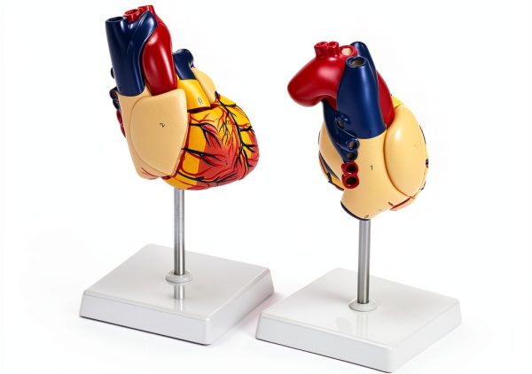 QWORK PVC Heart Anatomical Model 2‑Part Magnetic Mount Life‑Size Kit-4