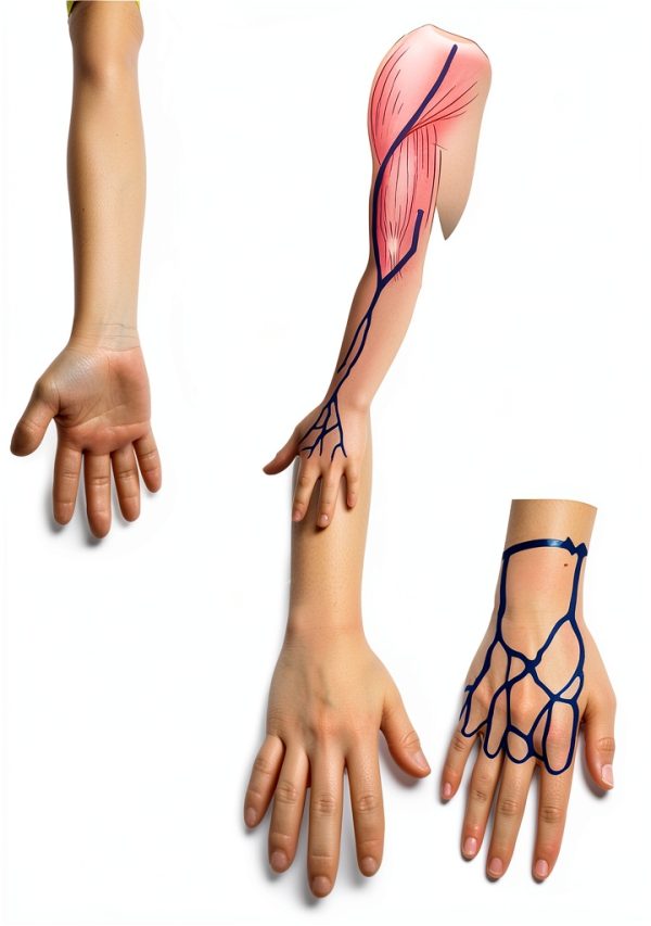 WELLiSH Anatomical Arm Model Medium PVC Latex Phlebotomy Trainer-3