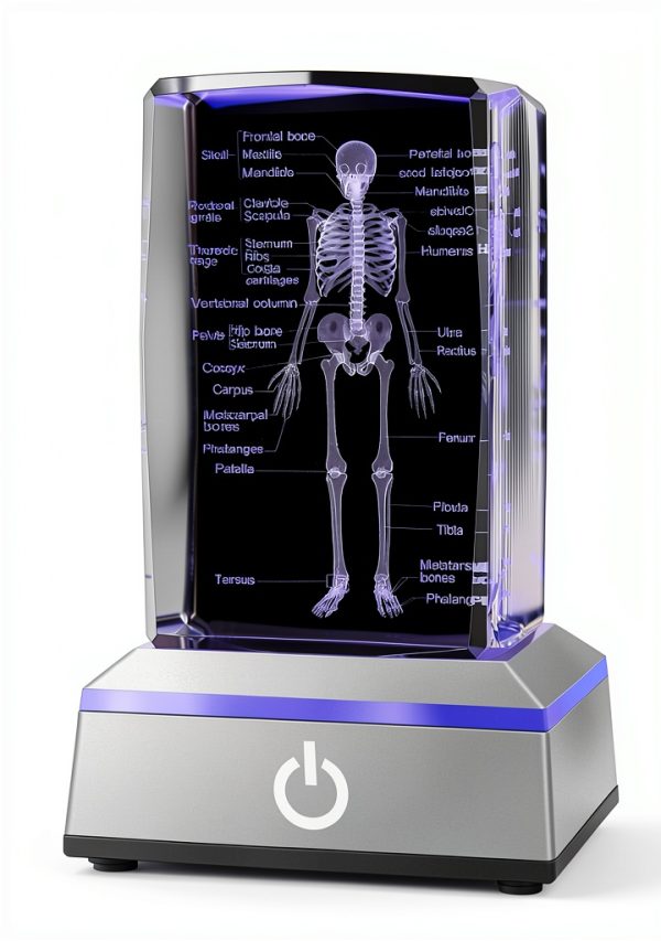 Philosophers Arts and Crafts K9 Crystal Human Skeleton Model Desk-0