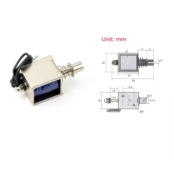 DC12V Frame Solenoid 10mm Stroke Push Pull 20N Force 2PCS GODIYMODULES-1