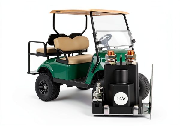 Golf Cart Solenoid 14 Volt 200A 4 Terminal Replacement for 1994-Up E-Z-GO TXT Gas Medalist ST Series 27153-G01 27153G01 612813-5