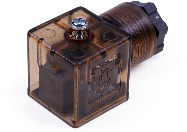 AIVWUMOT DIN 43650 Type A Solenoid 3‑Prong Connector with LED-3