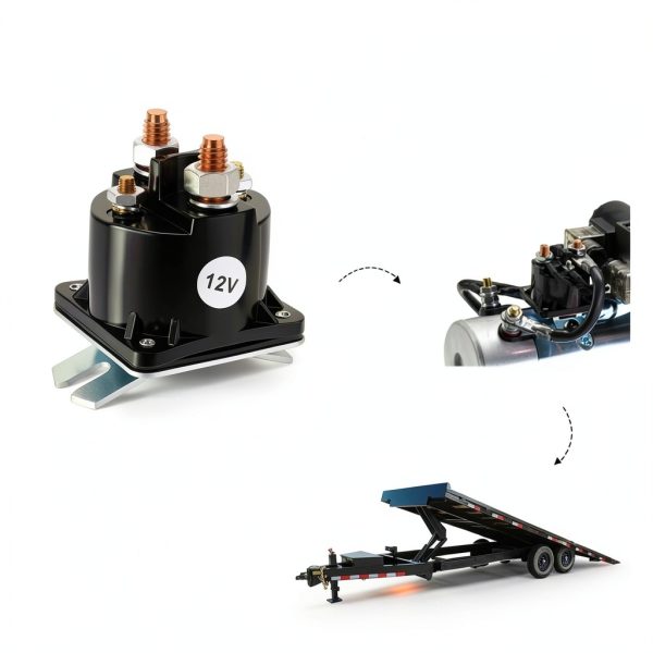 12V Dump Trailer Solenoid Relay CHENKENI – 4‑Terminal for Pumps-3