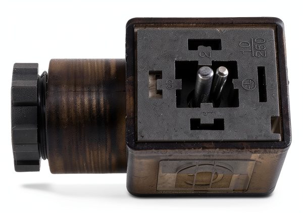 AIVWUMOT DIN 43650 Type A Solenoid 3‑Prong Connector with LED-4