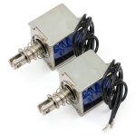 DC12V Frame Solenoid 10mm Stroke Push Pull 20N Force 2PCS GODIYMODULES-0