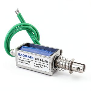Baomain Solenoid Electromagnet BM-0530B DC 12V 10mm 5N Push Pull-0
